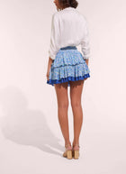 Poupette St. Barth Ariane Skirt - Blue Ocean Flowers