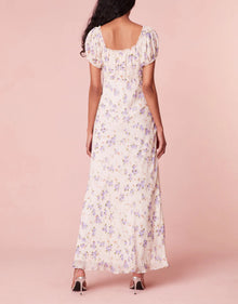 LoveShack Madara Floral Maxi Dress - Dusty Lavender