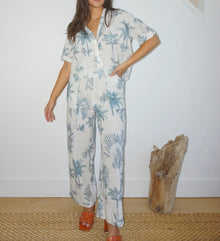 NIBI MTK Cali Cropped Shirt - Faded Teal Palms
