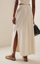 Les Tien Max Stretch Cotton-Modal Maxi Skirt - Ivory