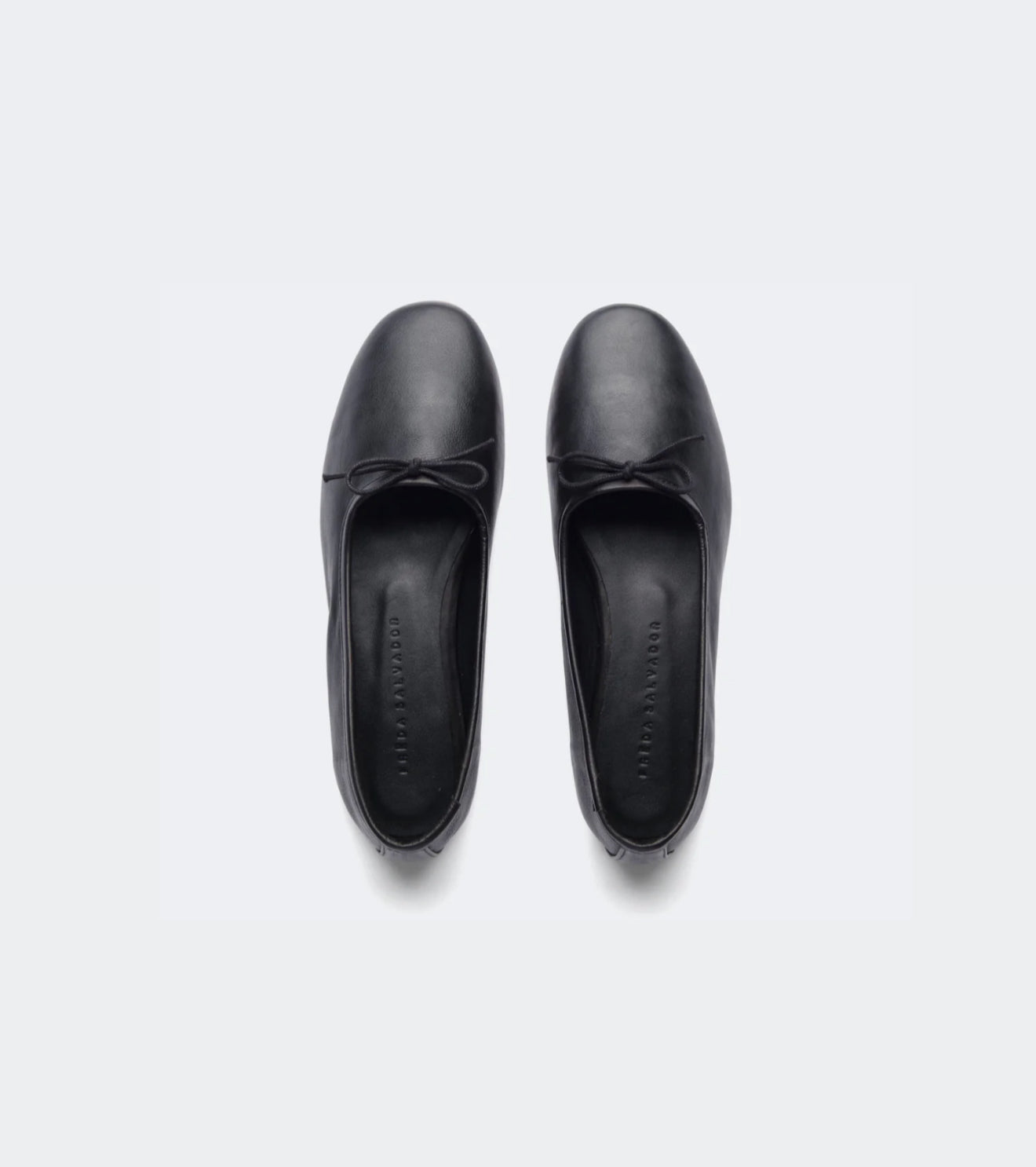Frēda Salvador Roma Ballet Flat - Black Vegetable Calf