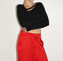 LNA Silky Wide Leg Pant - Red