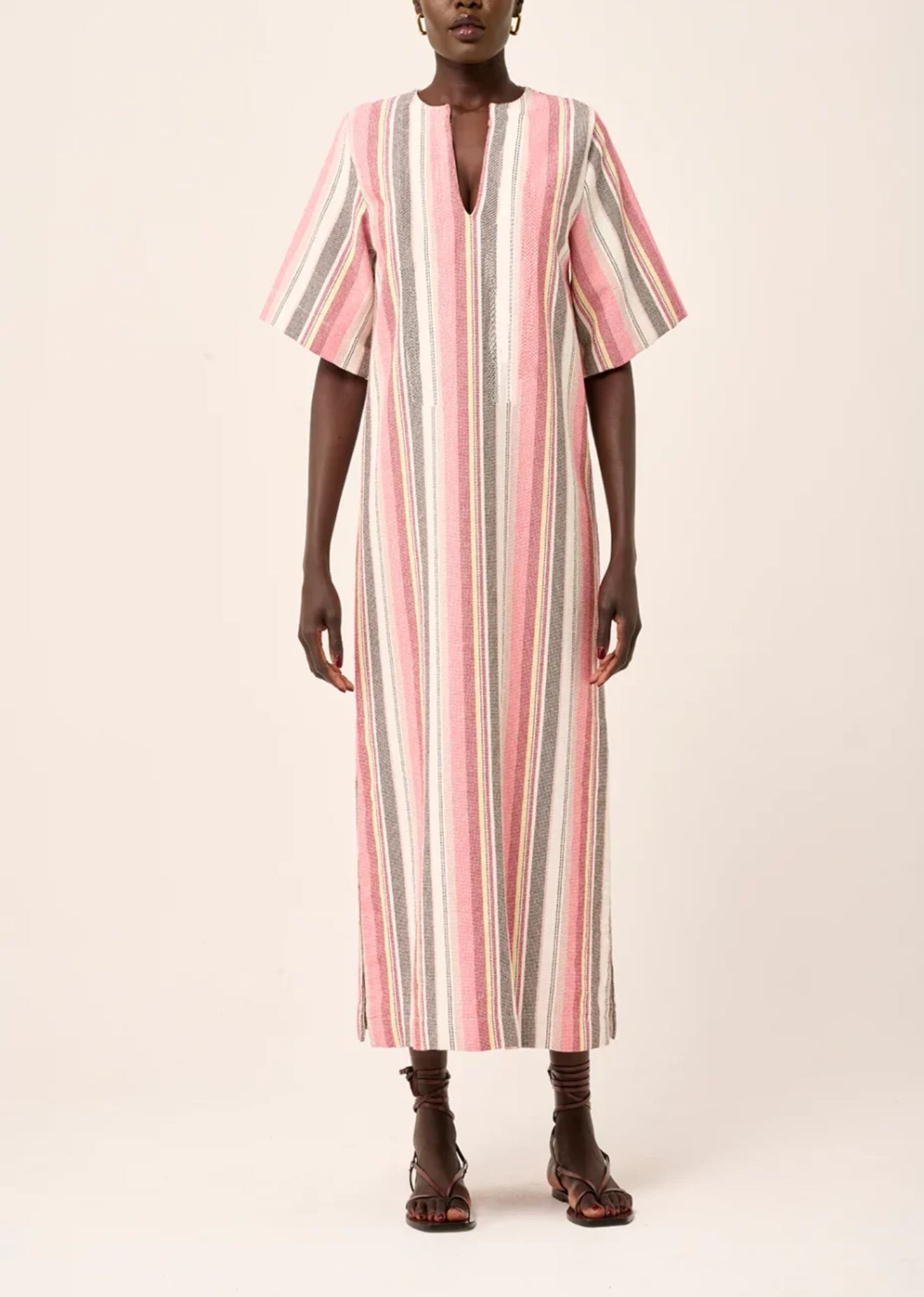 Le Stripe Beachcomber Stripe Long Kaftan