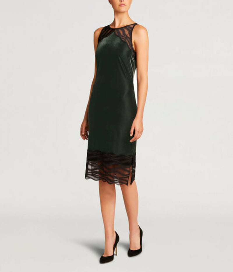 Wolford Esmeralda Dress Dark Green/Black