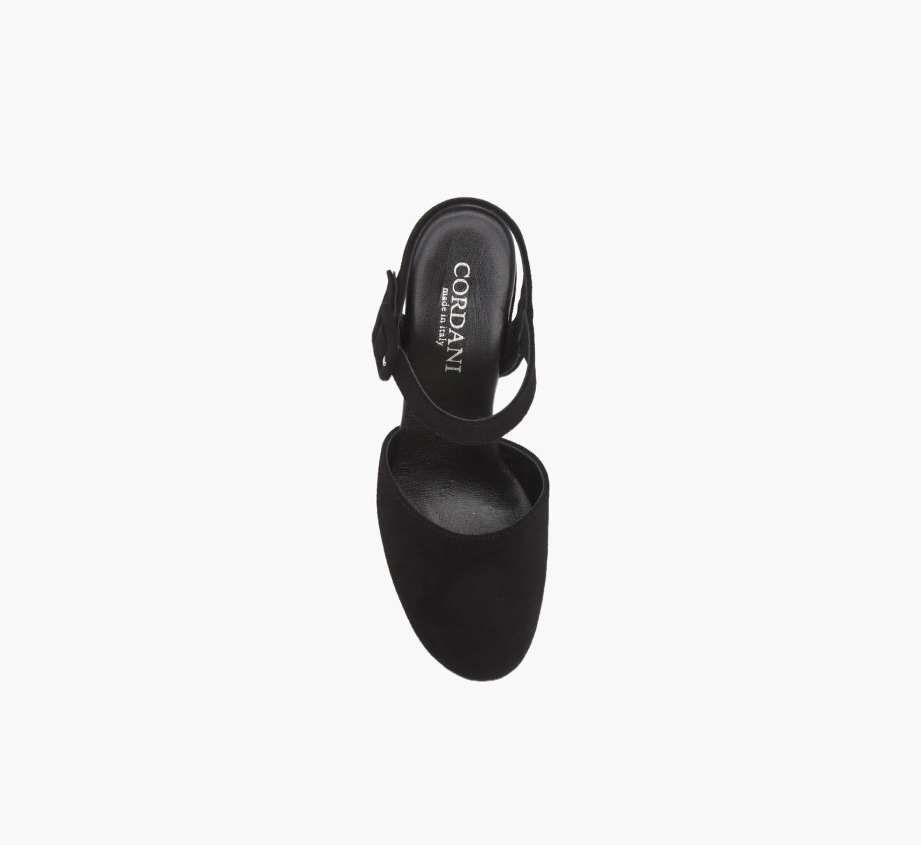 Cordani Torin Ankle Strap Platform Pump - Black Suede