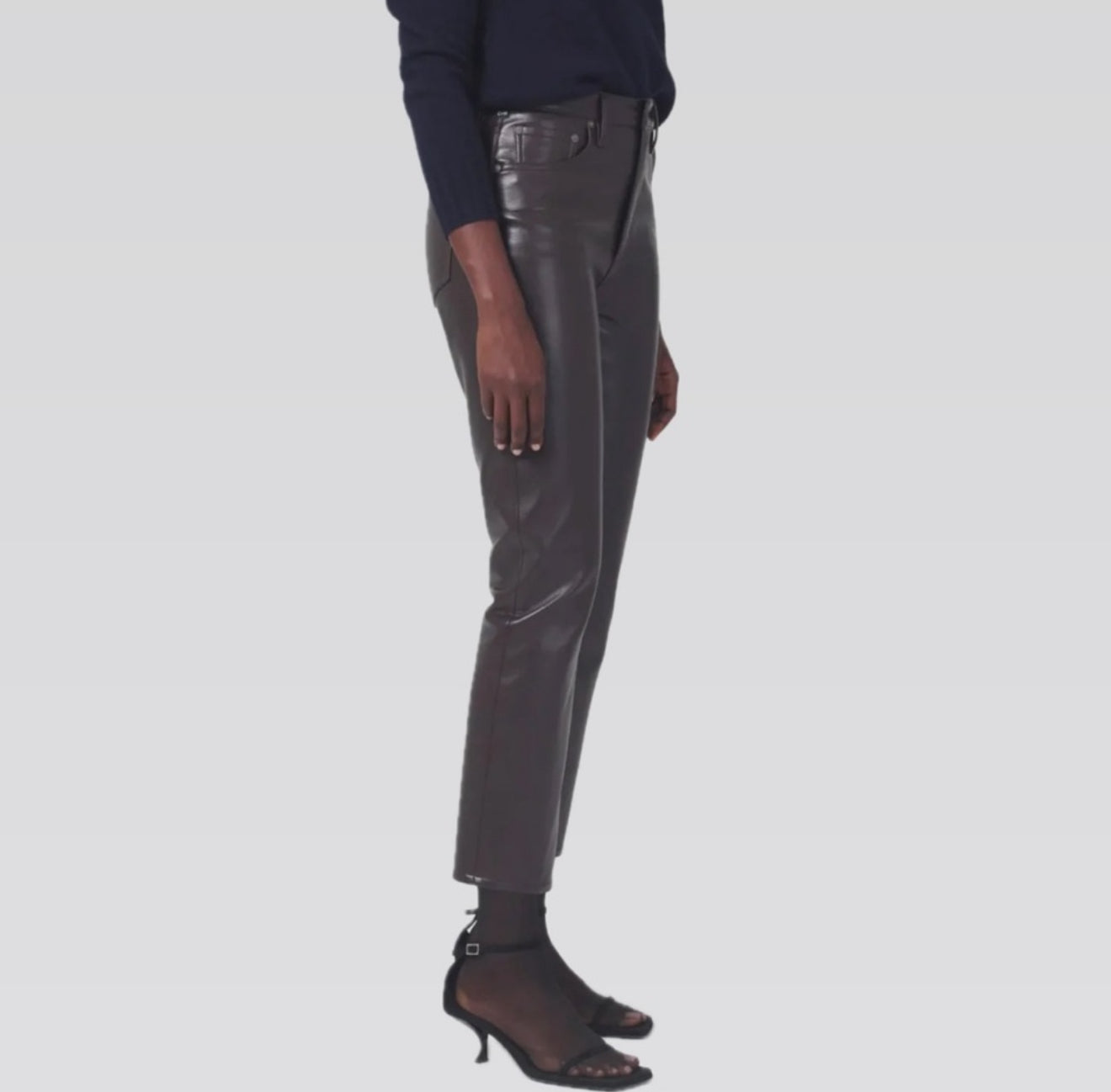 Citizens of Humanity Jolene Leather Pants - Chocolate Torte