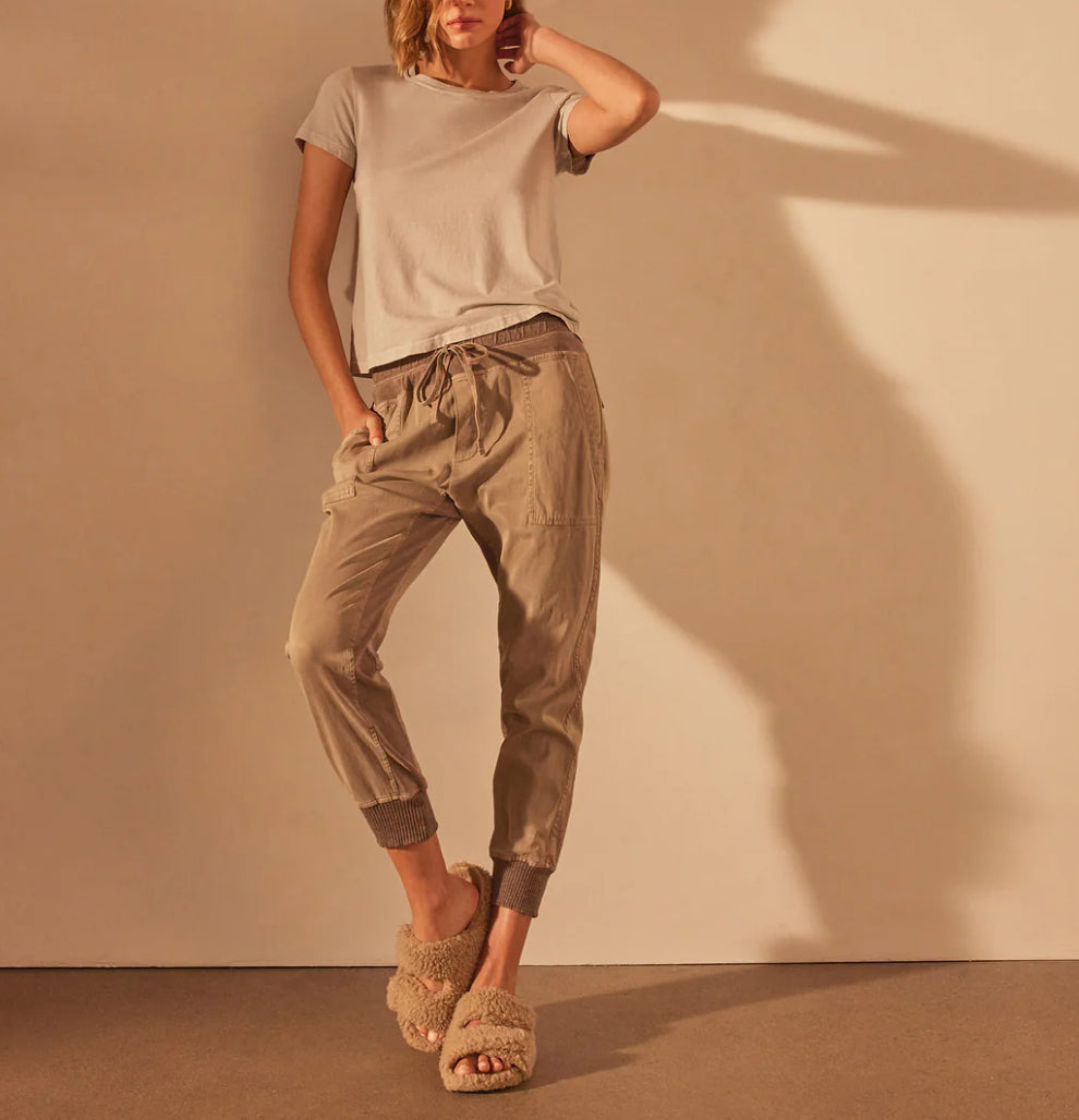 James Perse Mixed Media Pant - Coyote
