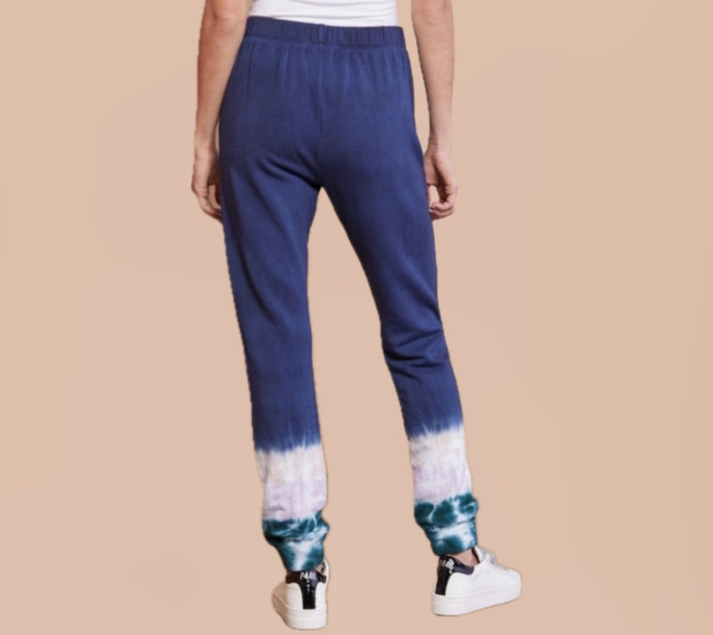 Monrow Circular Tie Dye Fleece Jogger Pants - Inca