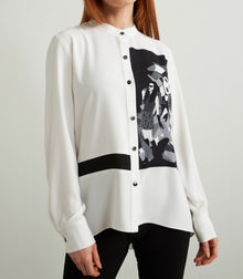 Joseph Ribkoff Printed Georgette Blouse