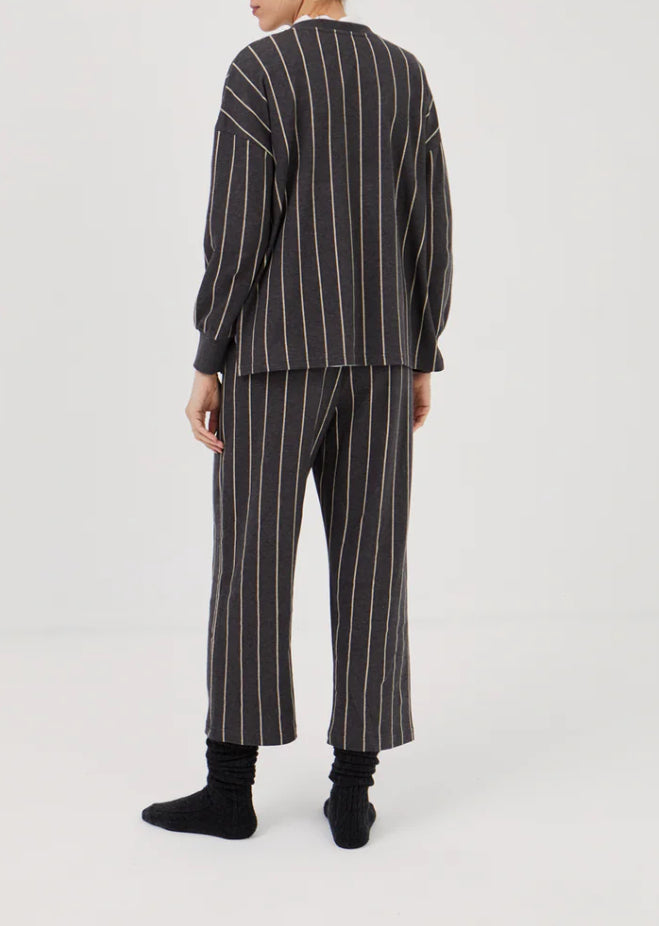 Mus & Bombon Lumbier Pants - Anthracite Stripe