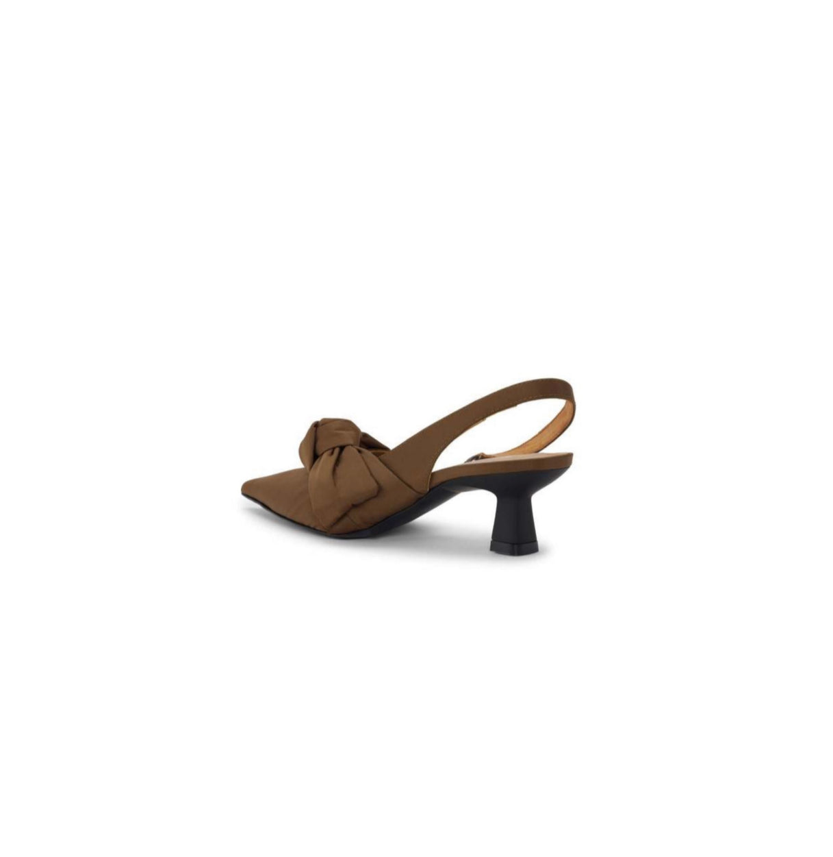 GANNI Soft Bow Slingback Pumps - Chicory Coffee