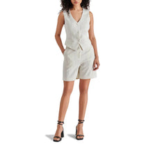 Steve Madden Selene Vest - White Pinstripe