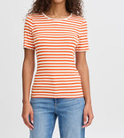 ICHI Cella Stripe T-Shirt - Fiesta
