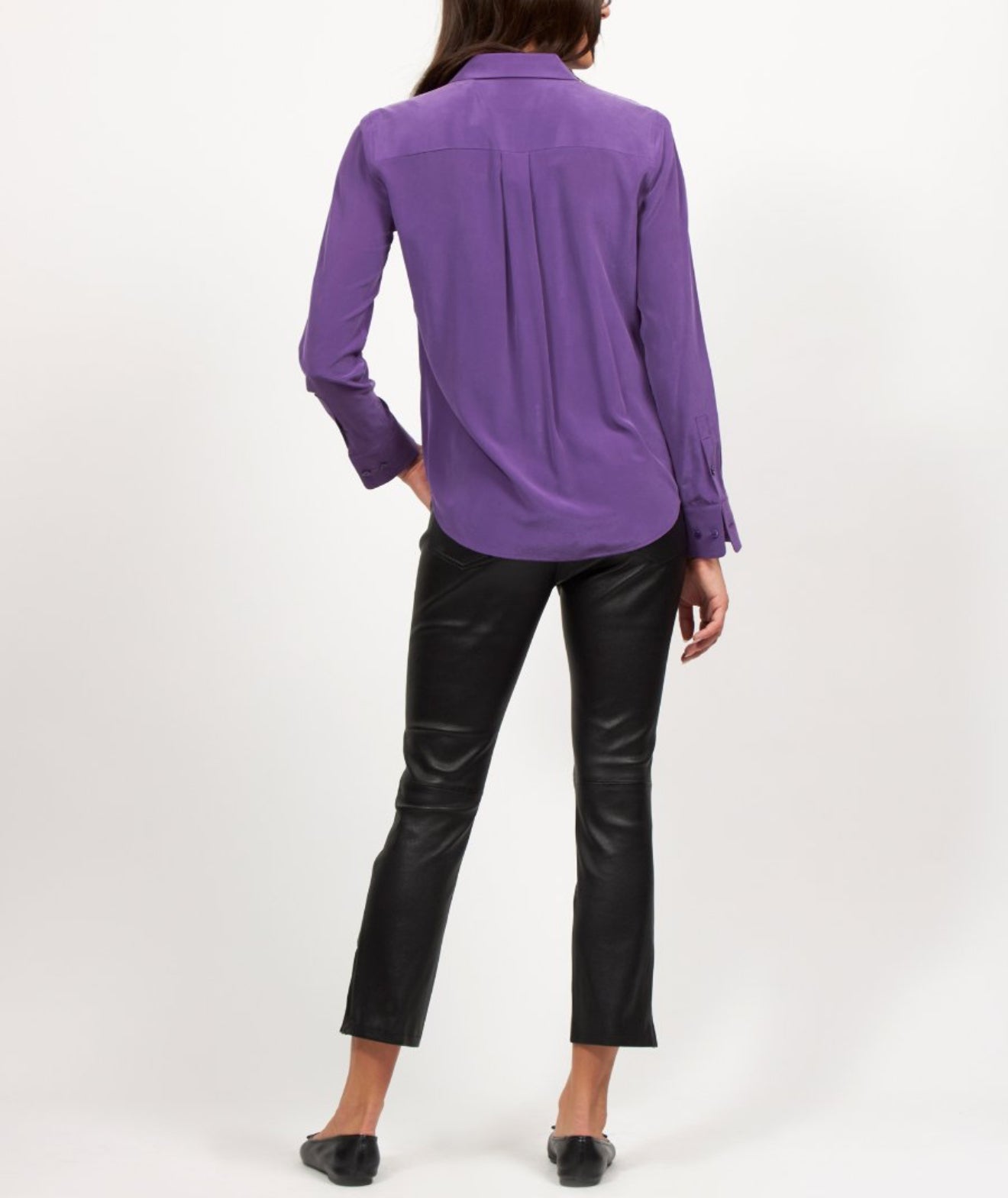 Equipment Femme Slim Signature Silk Shirt - Tillandsia Purple