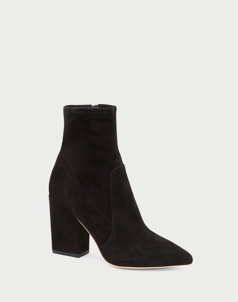 Loeffler Randall Isla Suede Slim Ankle Bootie - Black