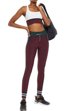 The Upside Heritage Yoga Pants - Maroon/Forest Green