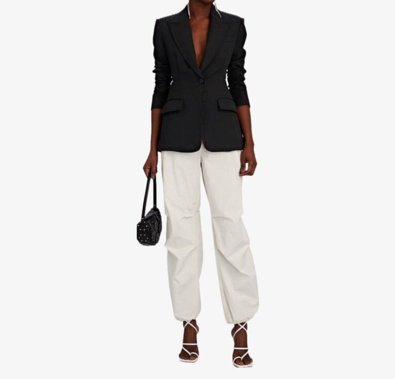 A.L.C. Carlyle Cut-Out Twill Blazer - Black