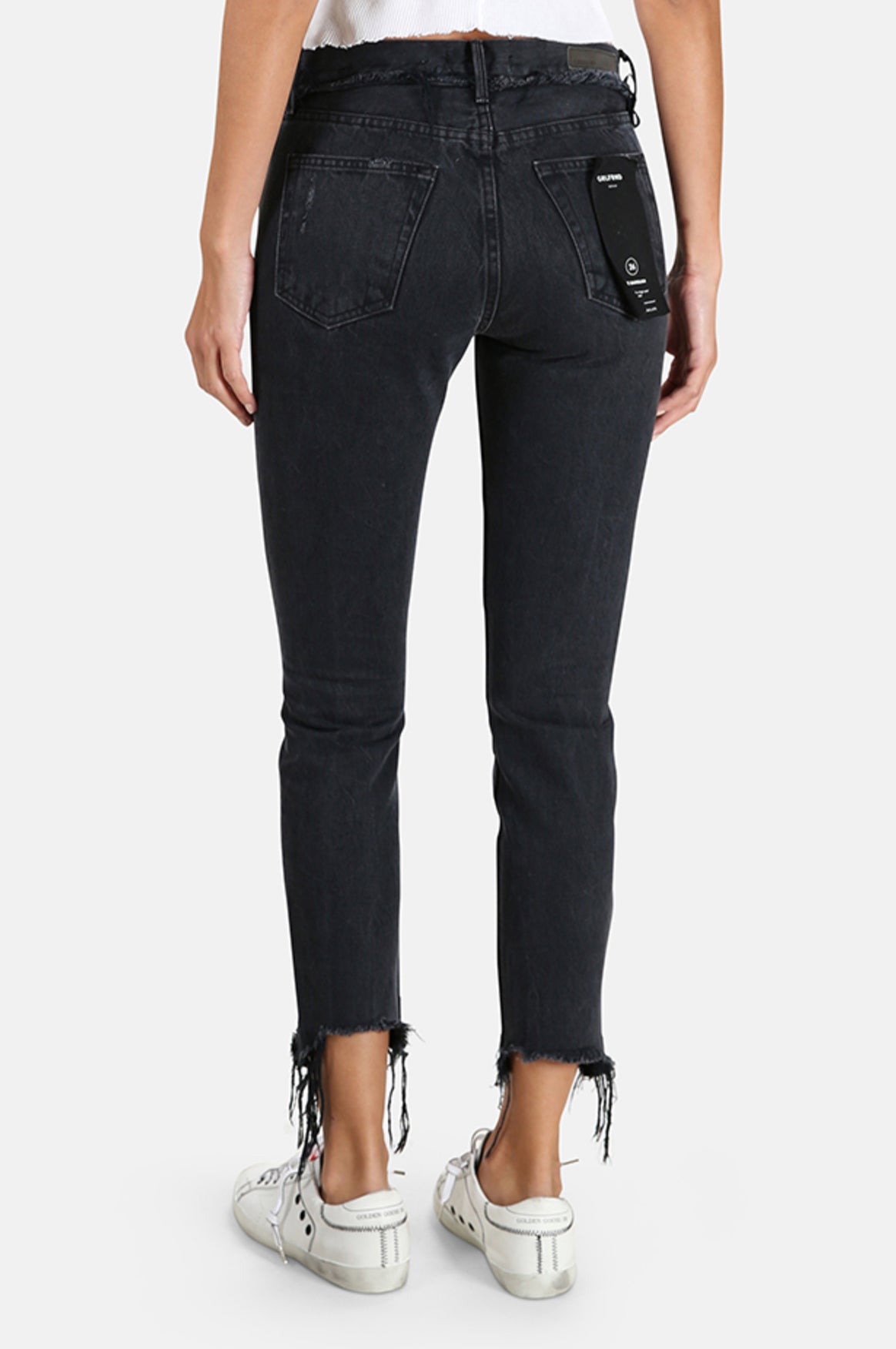 GRLFRND Karolina Skinny With Chewed Hem - Excuse My French