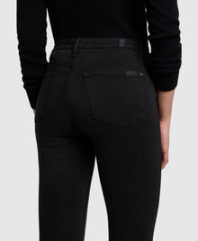 7 For All Mankind Slim Illusion Luxe High Waist Skinny - Black