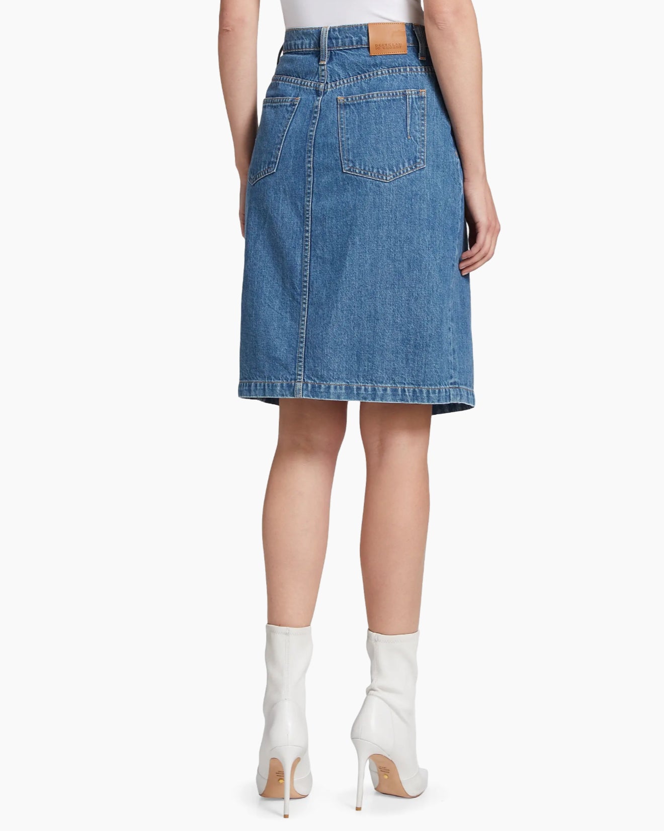 Derek Lam 10 Crosby Aine Asymmetrical Denim Skirt - Canal