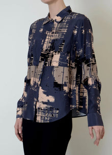 Elaine Kim Ursula Silk Wrap Shirt - Abstract Print