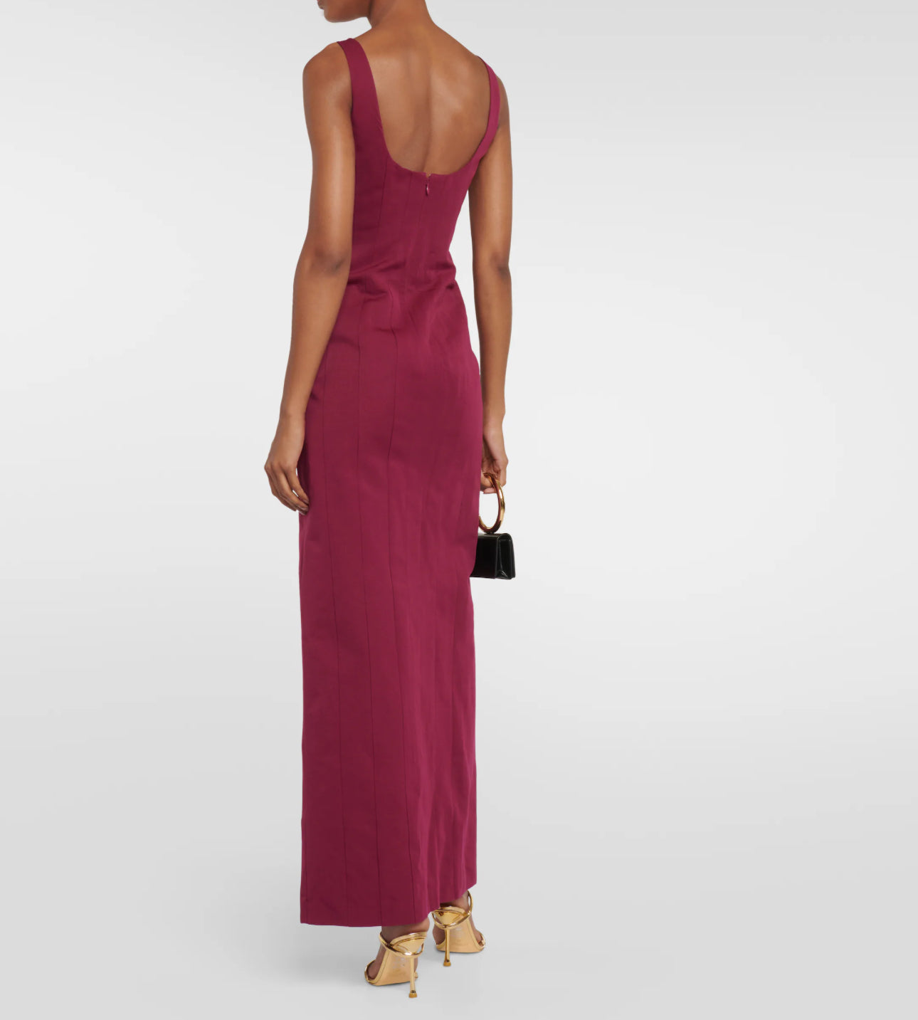 STAUD Portrait Dress - Burgandy