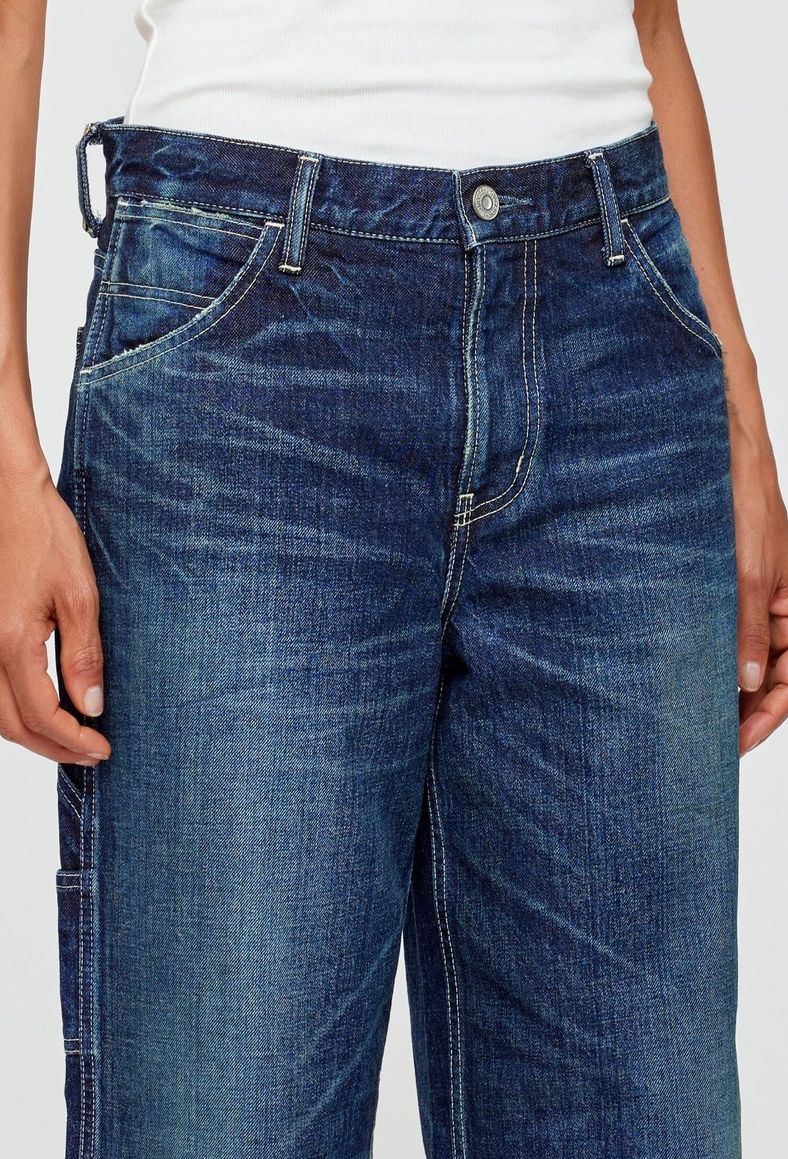 Moussy Vintage Barberville Painter Pants - 113 Dark Blue