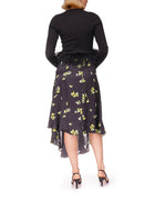 Cara Cara Callie Skirt - Black Flower Shower