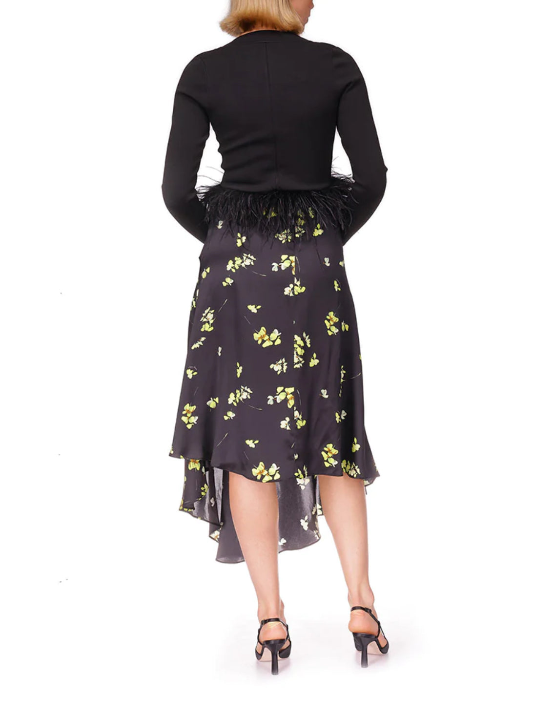 Cara Cara Callie Skirt - Black Flower Shower