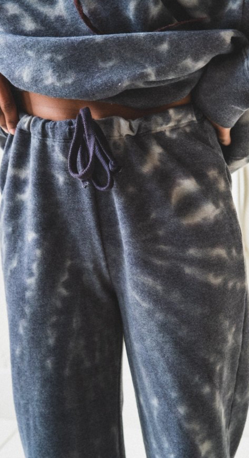 LACAUSA Slater Sweatpants - Smokey Quartz Tie Dye