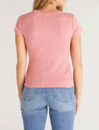 Z Supply Serena Short Sleeve Tee - Seashell Pink