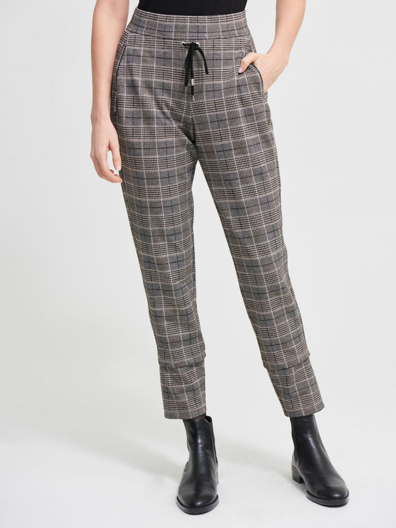 Joseph Ribkoff Plaid Jacquard Pants