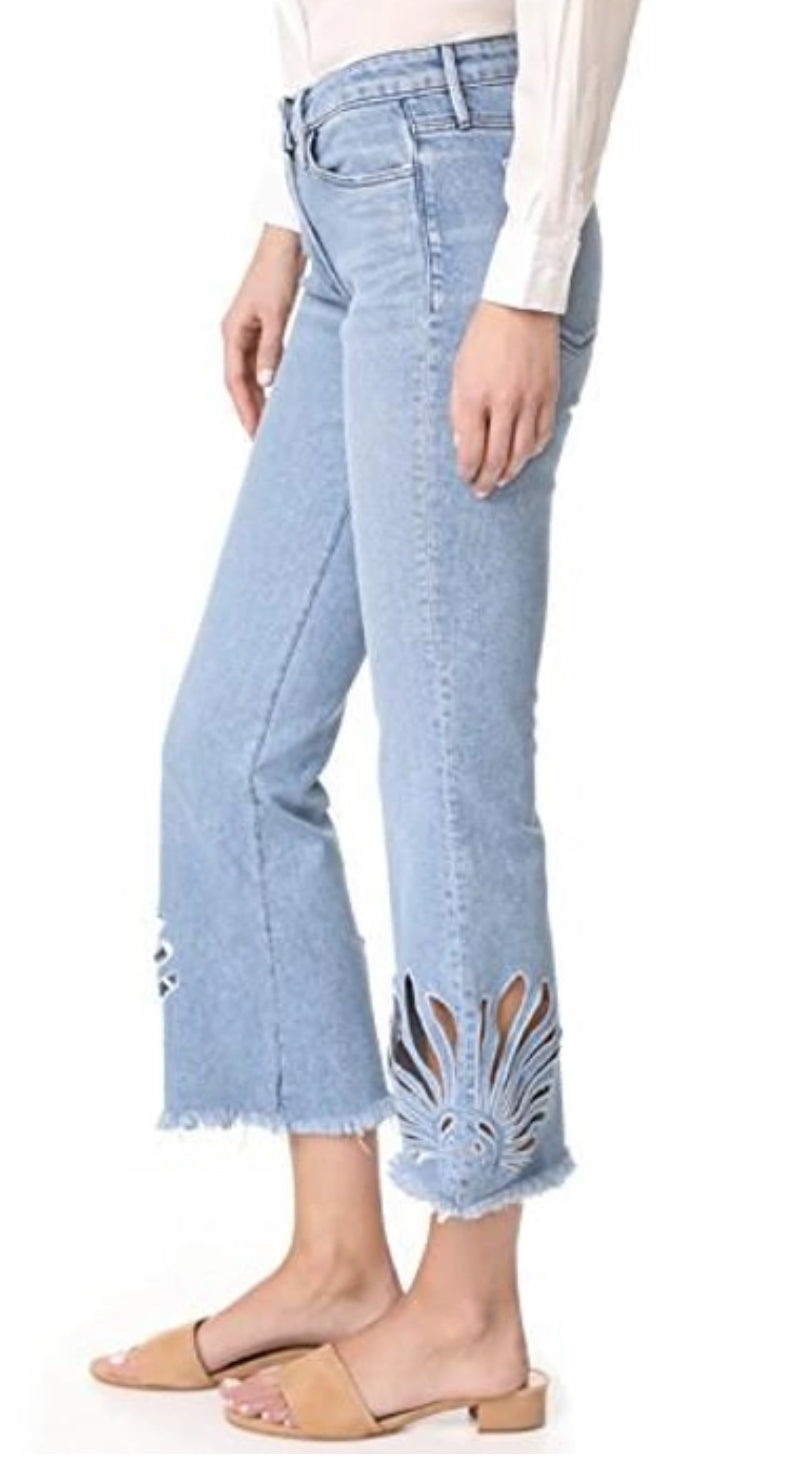 3x1 Freja Crop Bell Jeans - Elkhorn