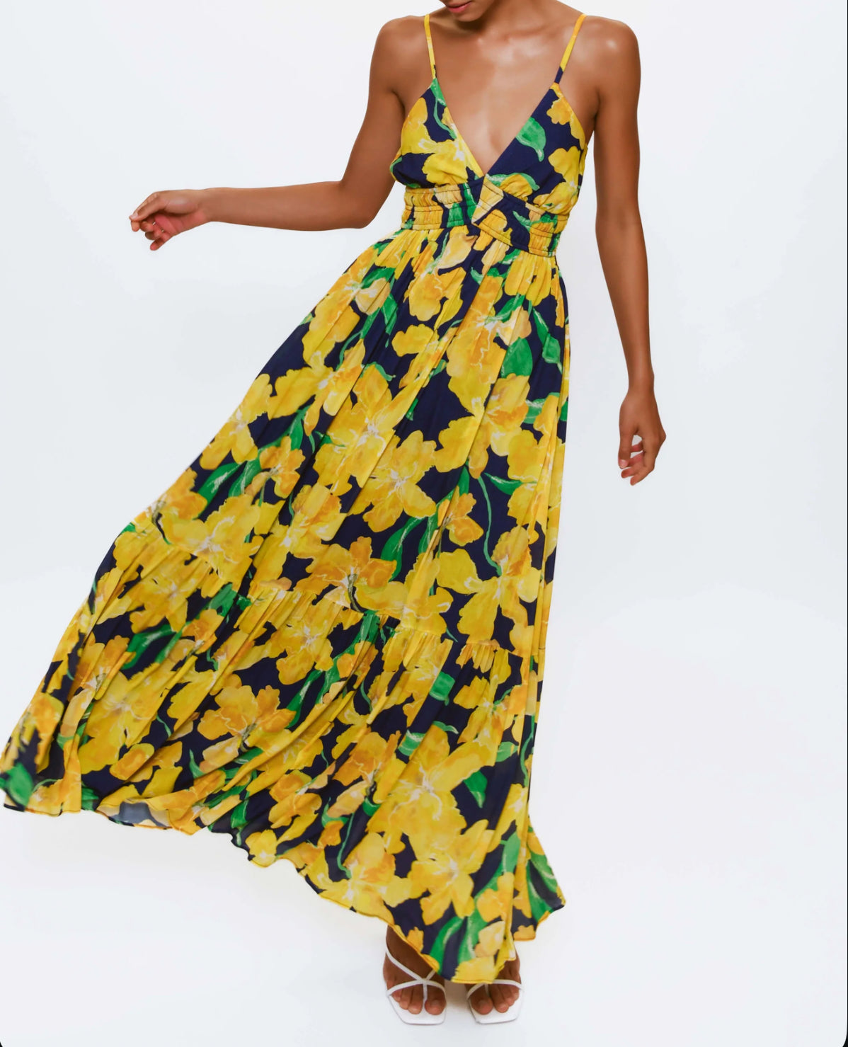 Hutch Fran Dress - Navy Watercolor Orchids