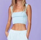 Monrow Terry Cloth Tank -  Sea Foam