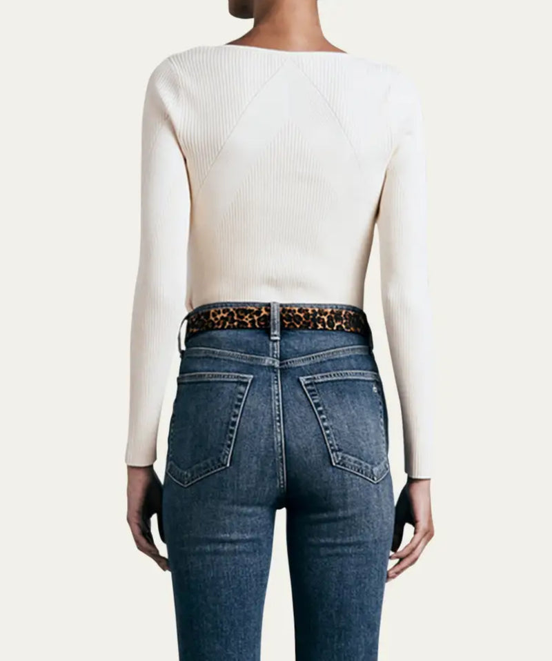 rag & bone Asher Viscose Long Sleeve - Ivory