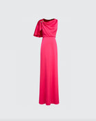 THEIA Darcie Flutter Sleeve Gown - Begonia
