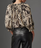 Gilner Farrar Ellie Blouse - Zebra Leaf