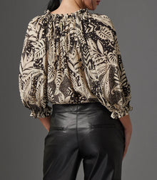 Gilner Farrar Ellie Blouse - Zebra Leaf