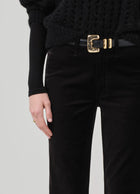 Citizens of Humanity Isola Velvet Cropped Trouser - Black