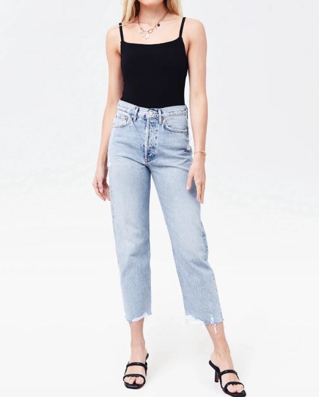 AGOLDE Squareneck Bodysuit - Black