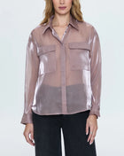 Pistola Miranda Sheer Shirt - Pink Plum