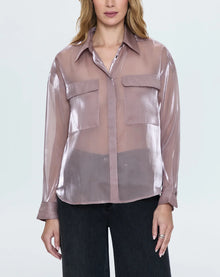 Pistola Miranda Sheer Shirt - Pink Plum