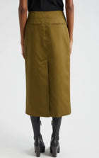 A.L.C. Hannah Cotton Twill Pencil Skirt - Olive Green