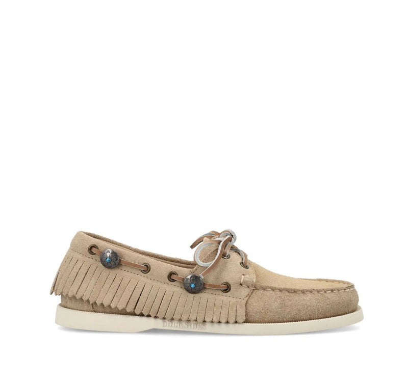 Sebago Portland Suede Fringe Boat Shoe - Camel