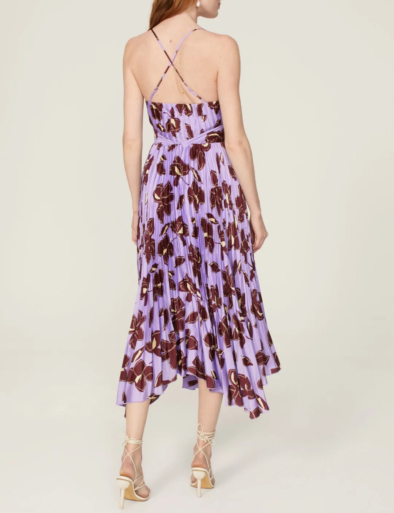 SIMKHAI Portia Midi Dress - Lavender Print