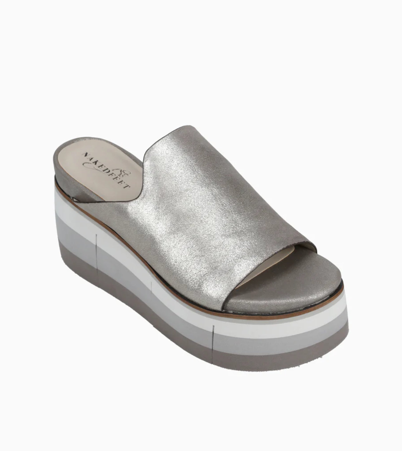 NAKED FEET Flow Sandal - Silver