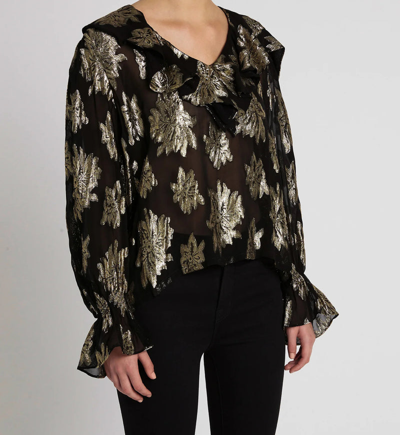 IRO Labra Top - Black/Gold