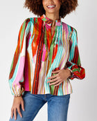 Crosby By Mollie Burch Gabby Blouse- Vintage Ikat