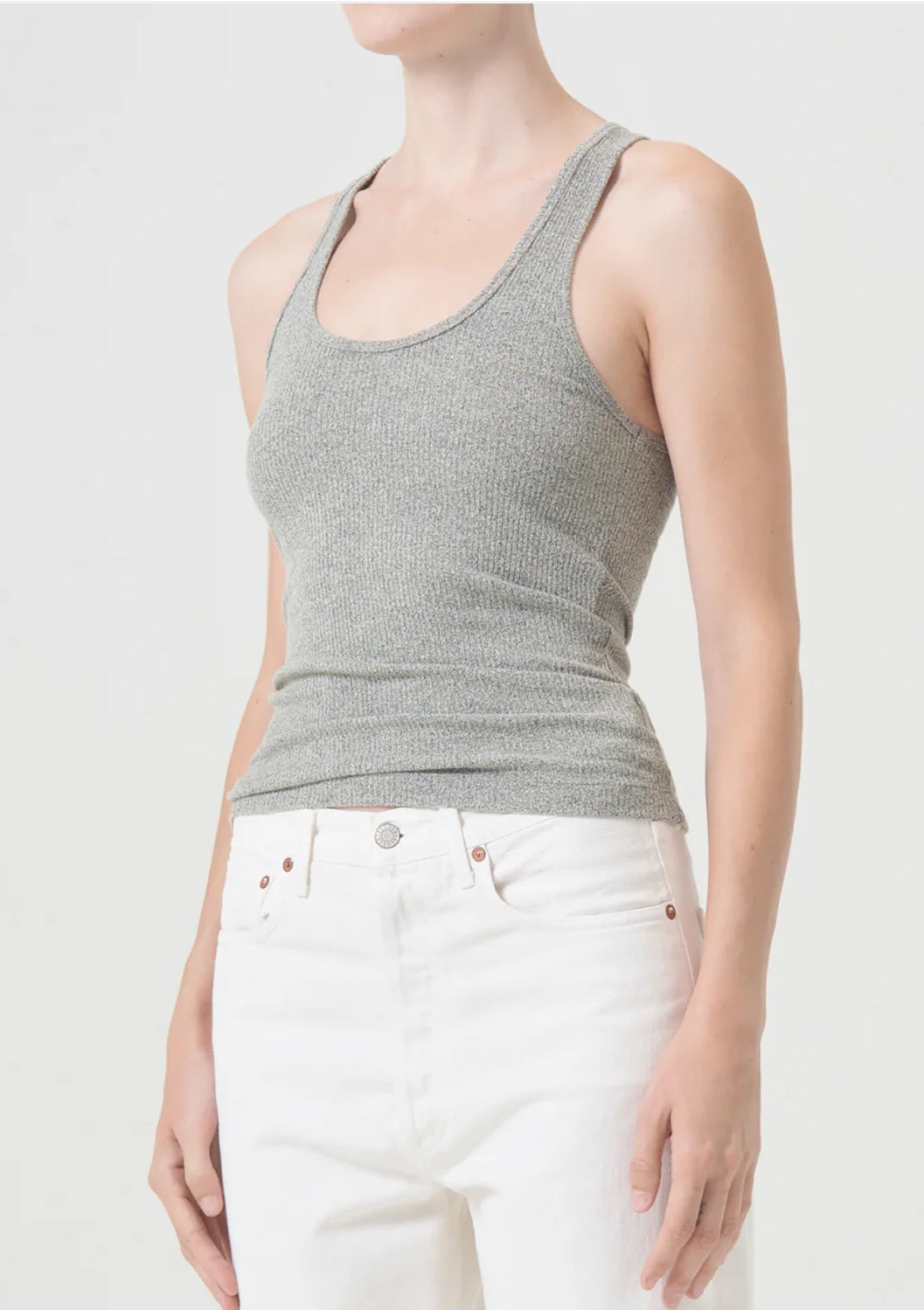 AGOLDE Bianca Tank Top - Celery